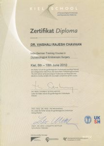 Certificate - Dr. Vaishali Chavan
